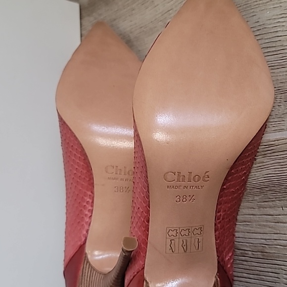 Chloe Silverado Python Pumps - Picture 5 of 8